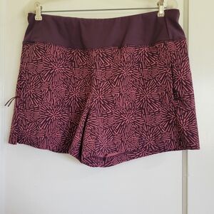 Women's Trajectory Active Purple Patterned Shorts Size Large
